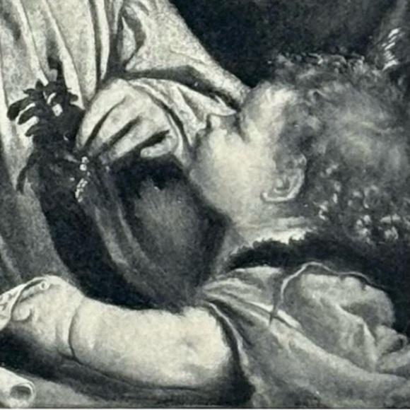 TITIAN Italian Artist MADONNA WITH THE CHERRIES Art Print Original 1900 Vintage - Picture 4 of 7